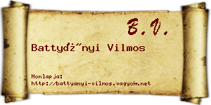 Battyányi Vilmos névjegykártya