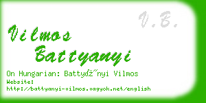 vilmos battyanyi business card